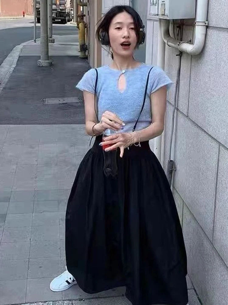 Summer Slim Knitted Short sleeve Top O Neck T Shirt Women Sweater Pullovers Fashion Elegant Chic Ladies Knitwear Jumpers