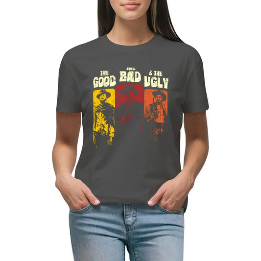 The Good, The Bad, & The Ugly T-Shirt anime clothes summer clothes kawaii clothes customizeds western t shirts for Women
